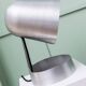 Matte silver aluminum table lamp by Dominik Hehl, vintage 2012 design, sculptural industrial vibe