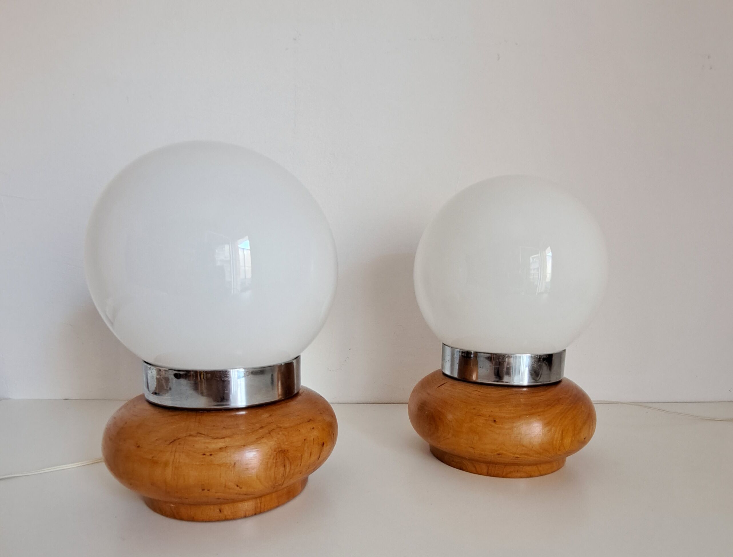 Paire de lampes de chevet vintage