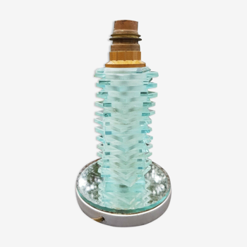 Pied de lampe en verre années 30
