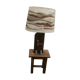 Brutalist lamp and its stool