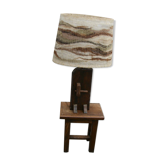 Brutalist lamp and its stool