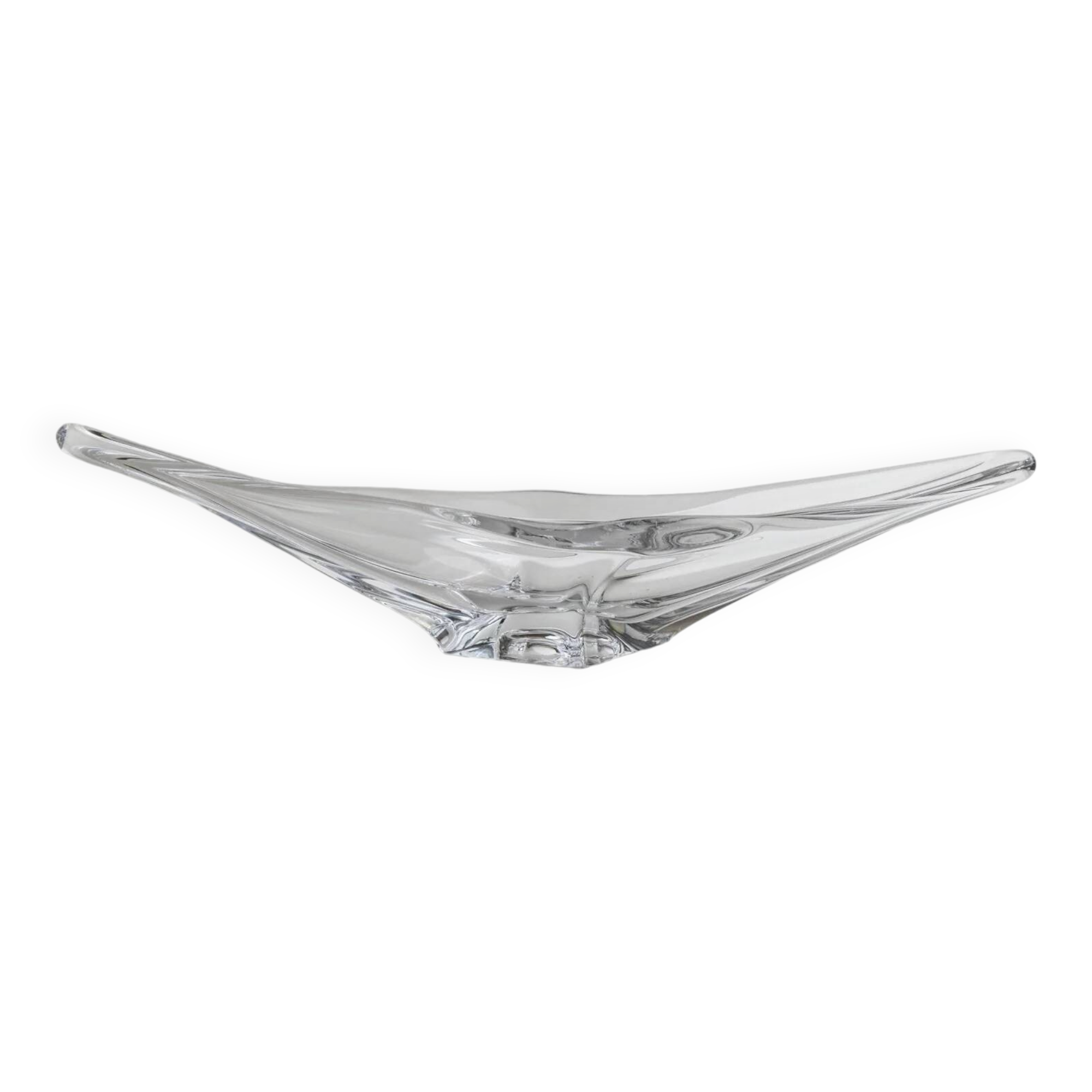 Clear Murano Glass Bowl by Richard Ginori, Heavy Art Glass, 1970s Italian Mid-Century Design