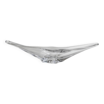 Clear Murano Glass Bowl by Richard Ginori, Heavy Art Glass, 1970s Italian Mid-Century Design