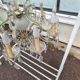 10-branch glass tassel chandelier