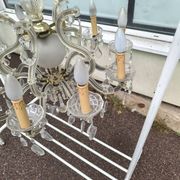 10-branch glass tassel chandelier