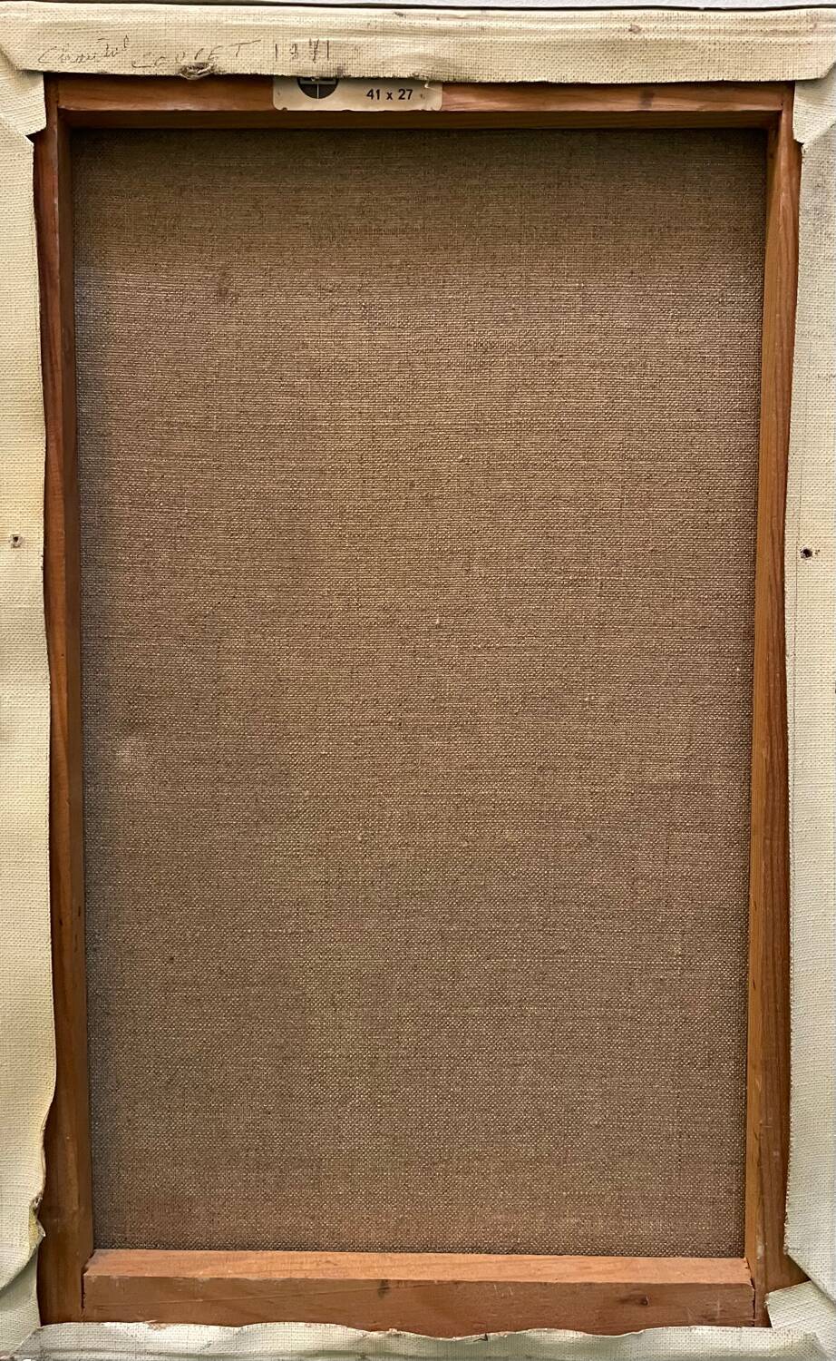 Landscape painting representing houses Coupet 1971