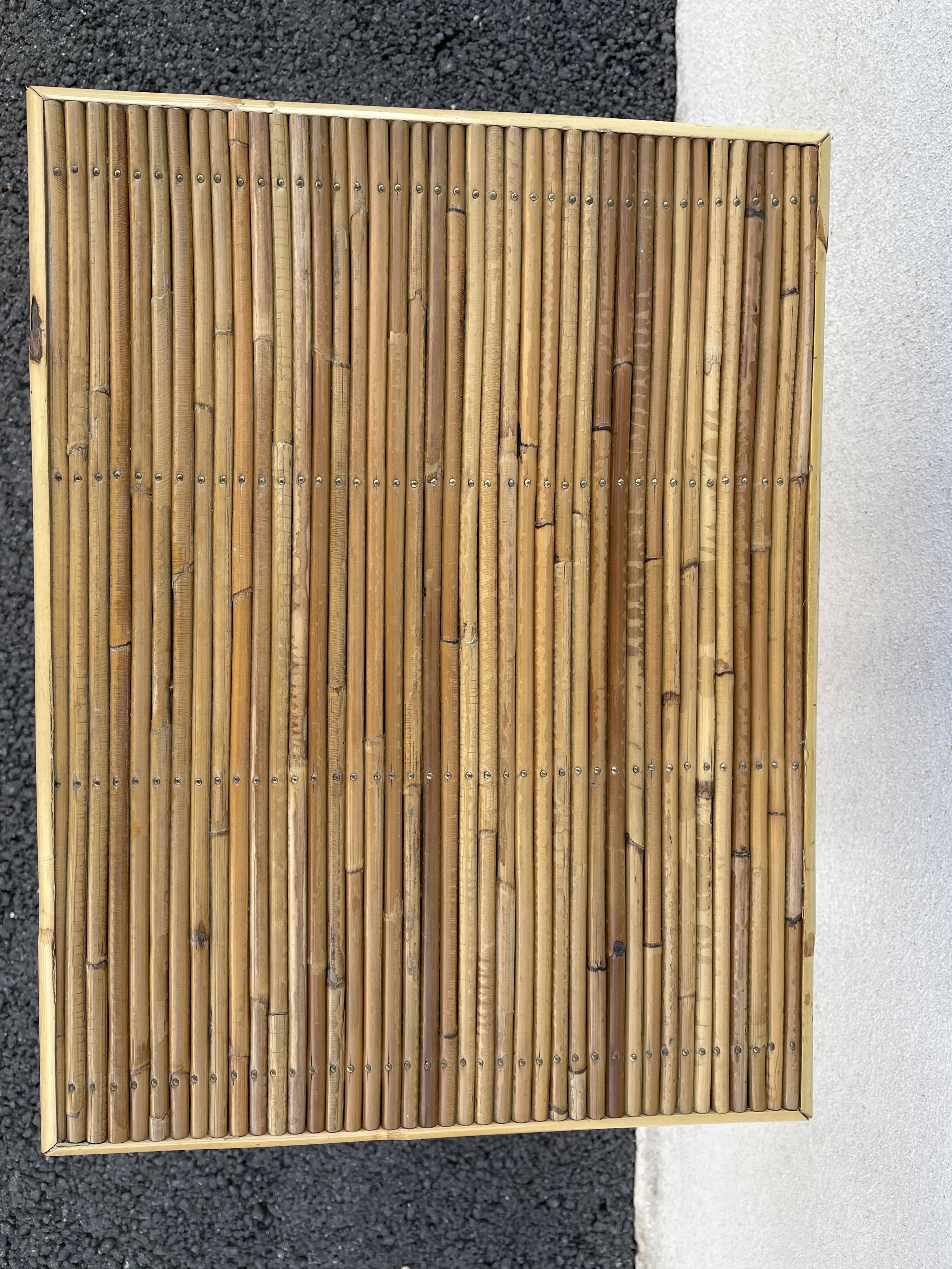 Rattan bedside and bamboo