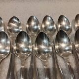 12 Christofle silver plated dessert spoons, 17cm