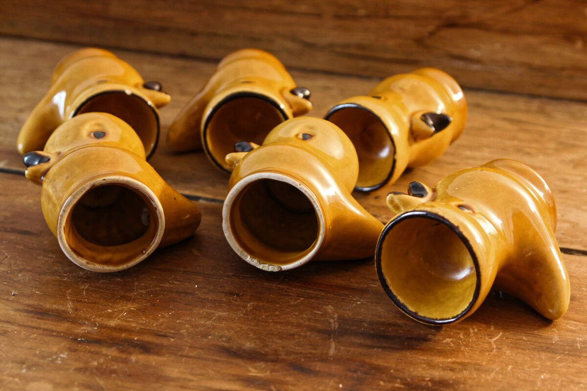 Set of 6 chicken cockerels