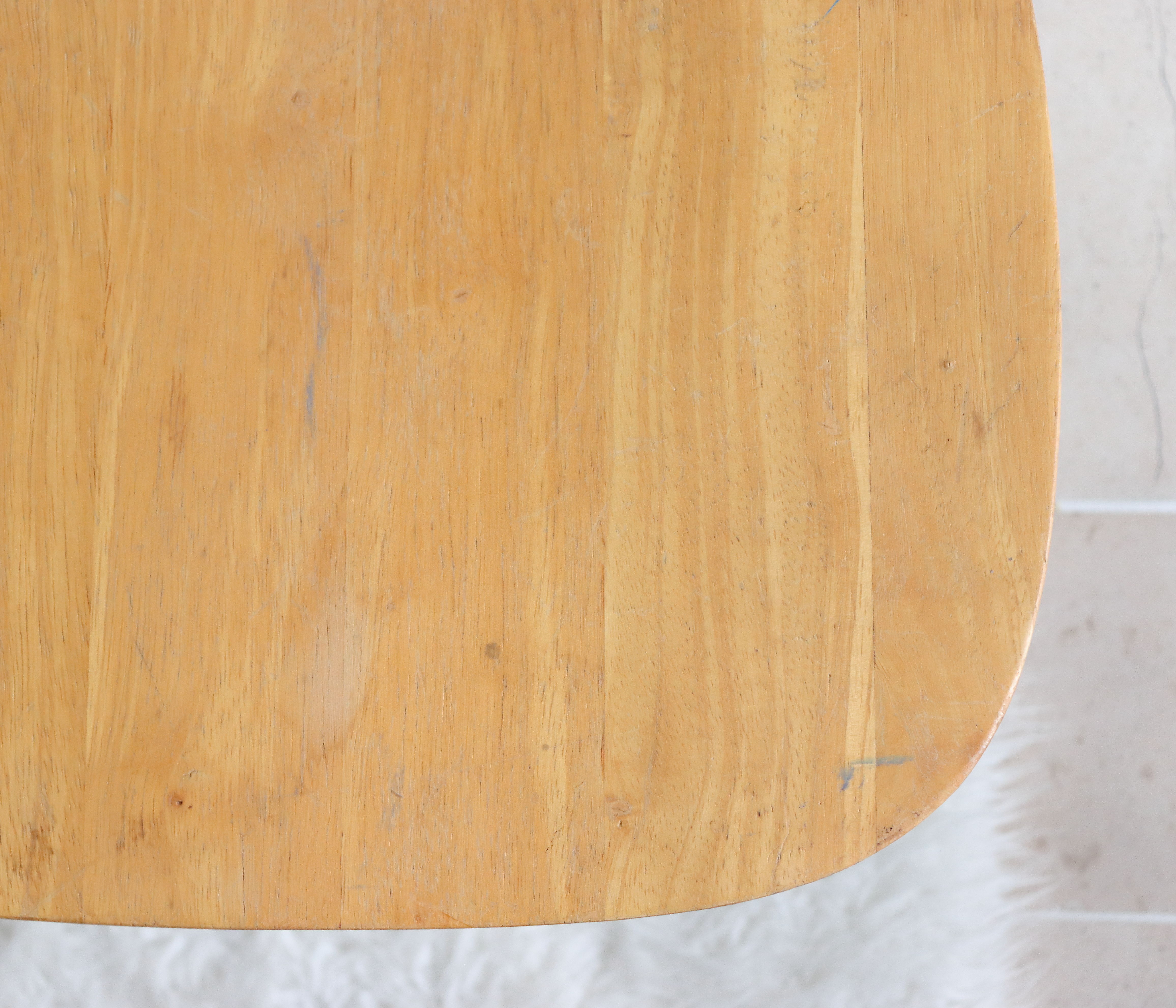 Pair of vintage Scandinavian Windsor chairs with blue bars