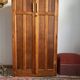 Small English oak wardrobe from the early 20th century with unusual proportions, a rarity.