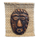 Masque cuba Tainos en terre cuite 13cm cubain ancien vintage sur tissage