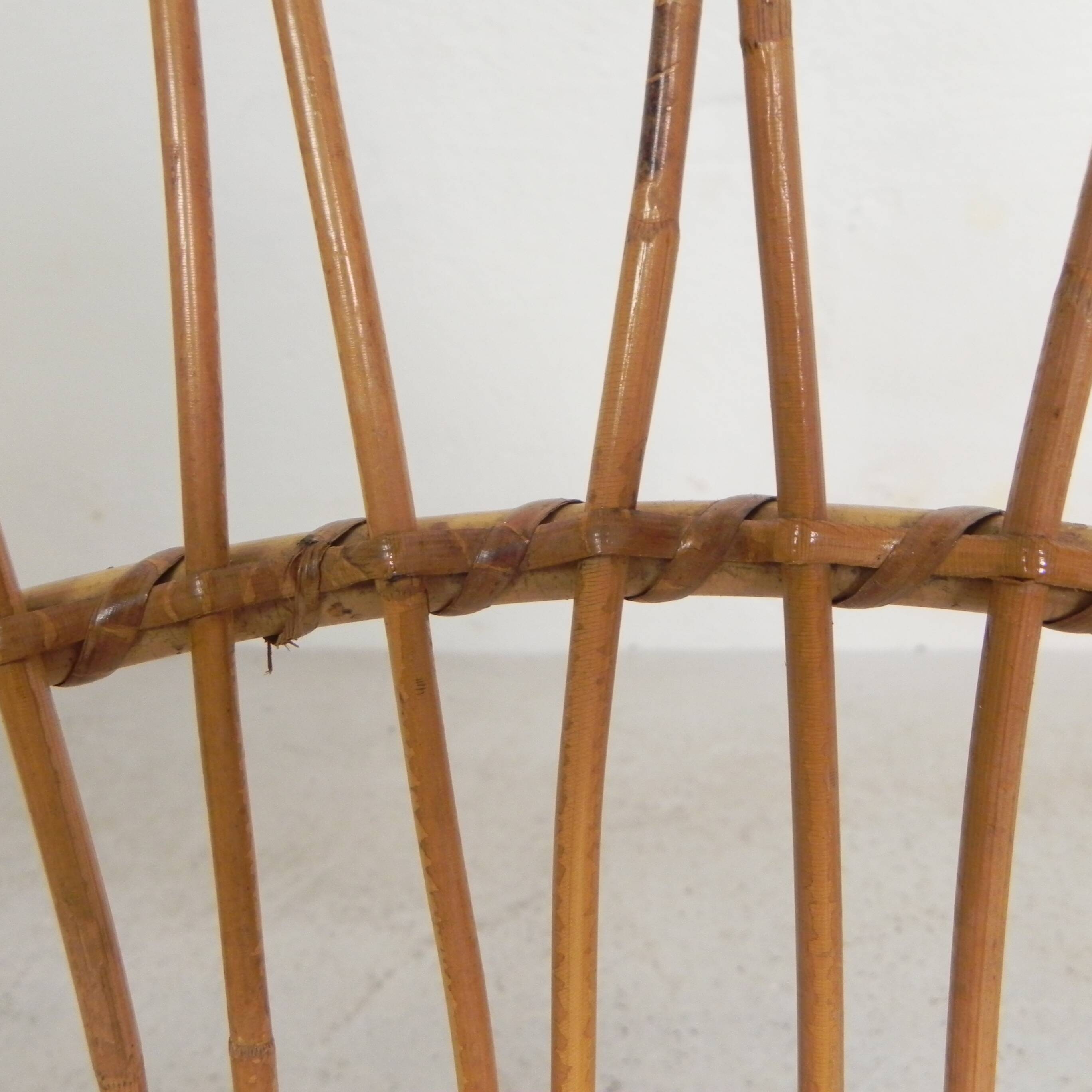 Set of 2 rattan, bamboo children's chairs Rohe Noordwolde 1950s