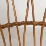 Set of 2 rattan, bamboo children's chairs Rohe Noordwolde 1950s