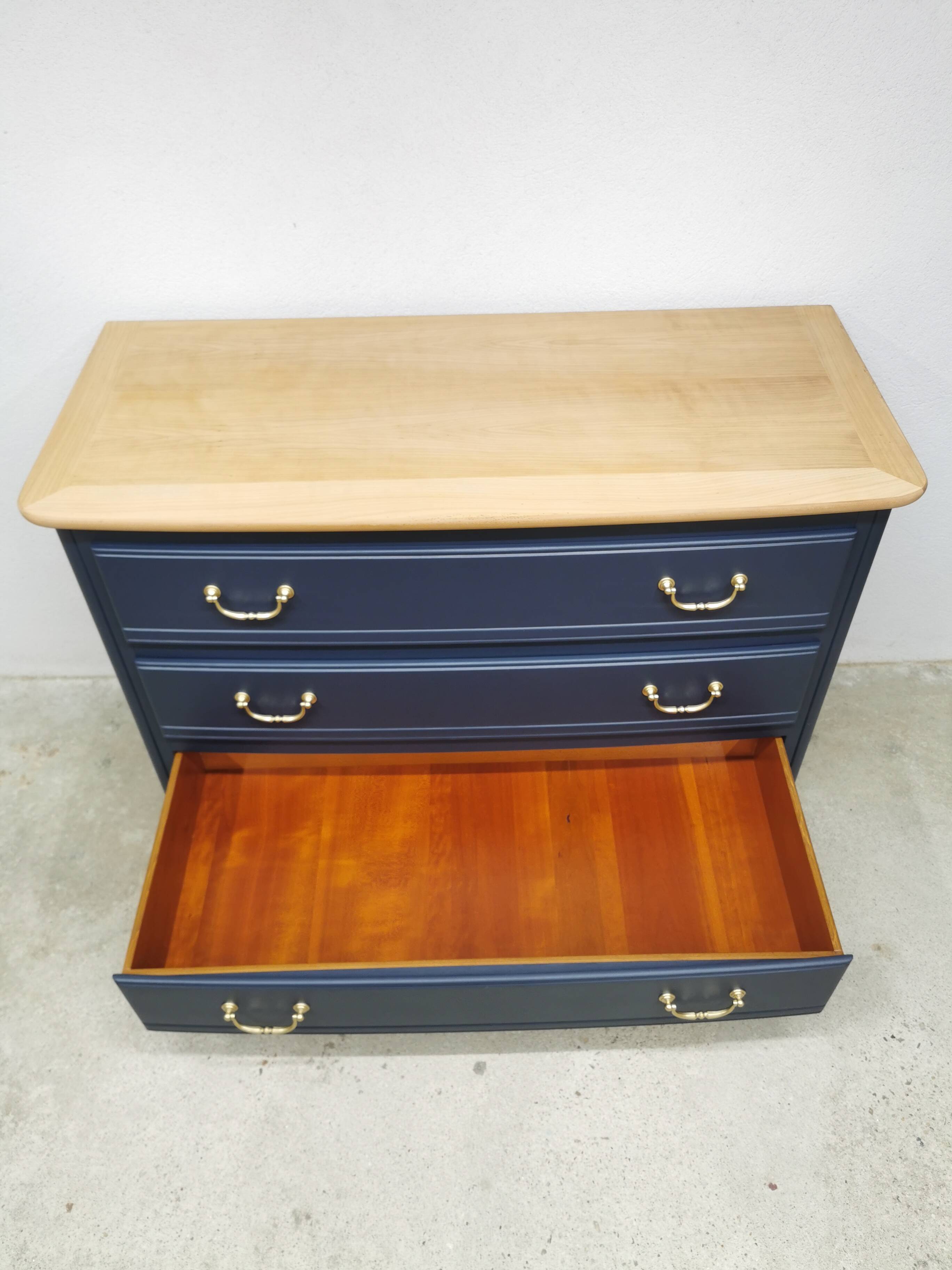 Vintage cherry wood commode refurbished