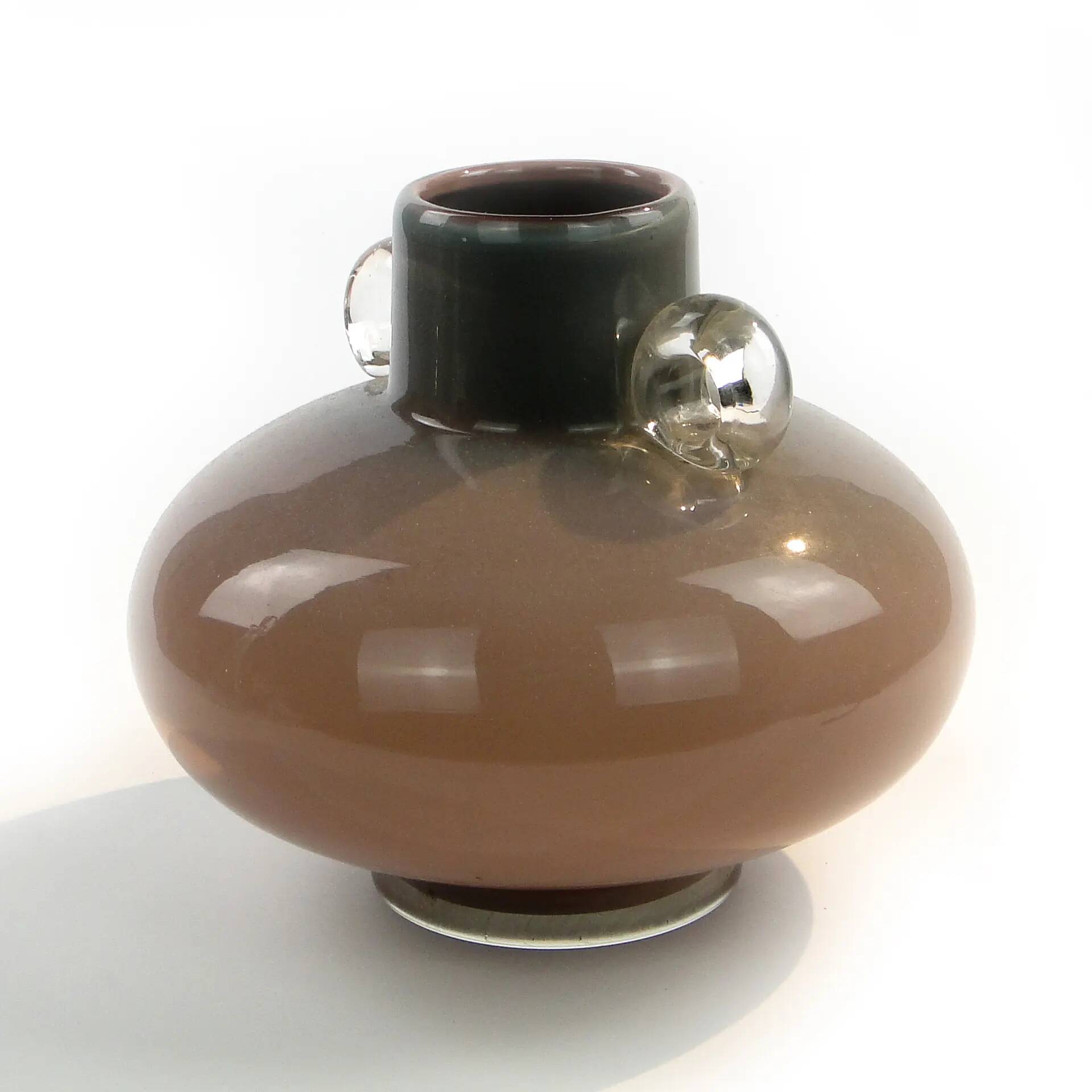 Vase, mid-century modern, glass, Poland, 1970s