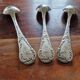 Christofle - 3 silver-plated table spoons - Chrysanthemum model