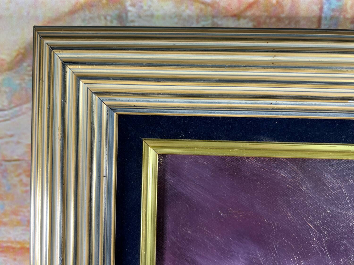 Painting painting bouquet of red peony flowers