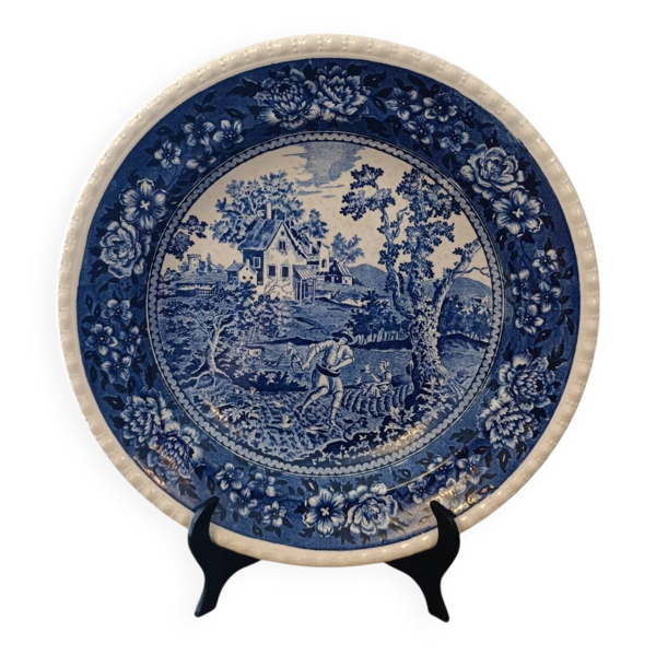 Grand plat rond creux villeroy & boch rusticana - Bleu