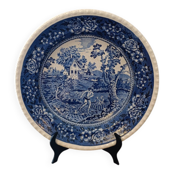 Grand plat rond creux villeroy & boch rusticana - Bleu