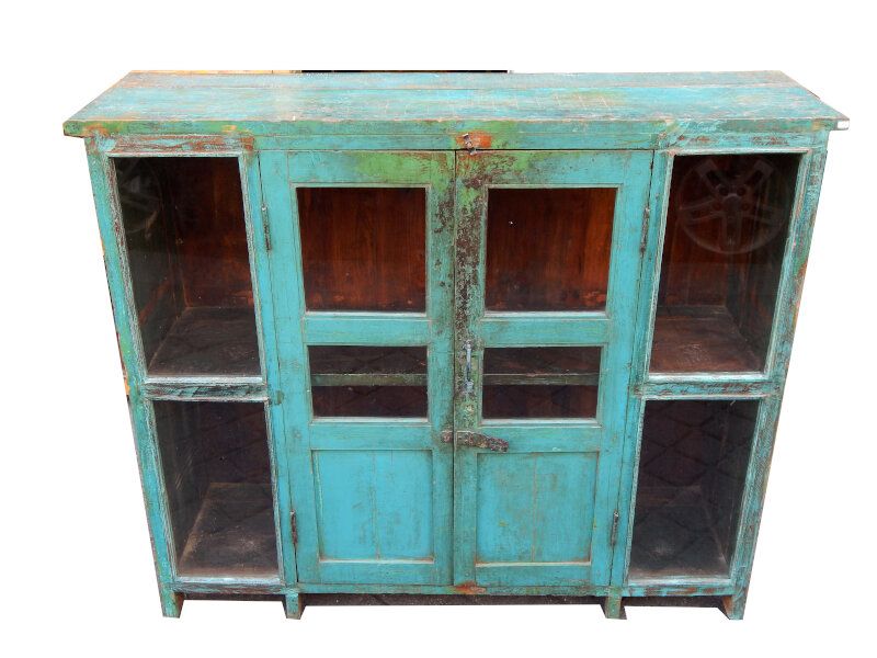 Green sideboard Indian teak wood