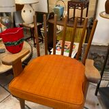 Wooden armchair Guillerme and Chambron 1960