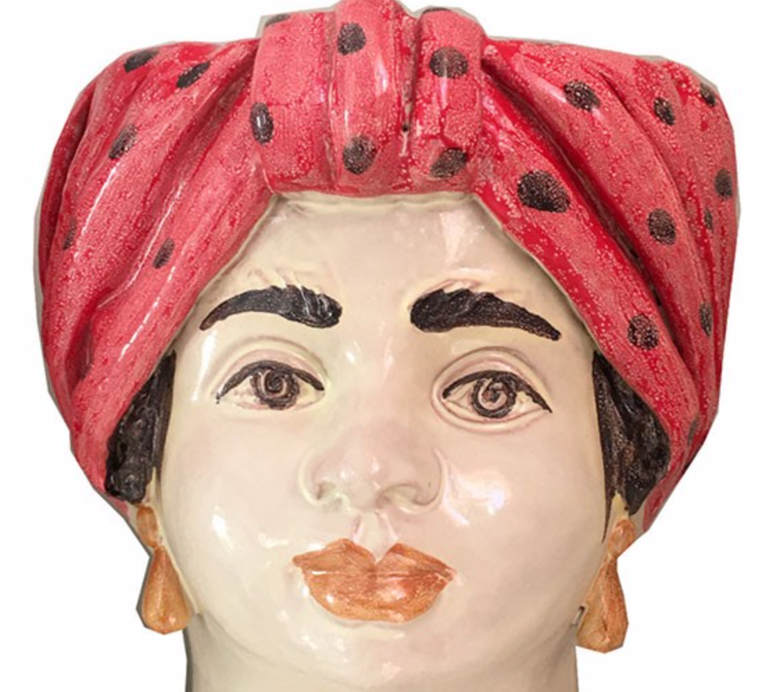 Vase tête moyenne pois femme