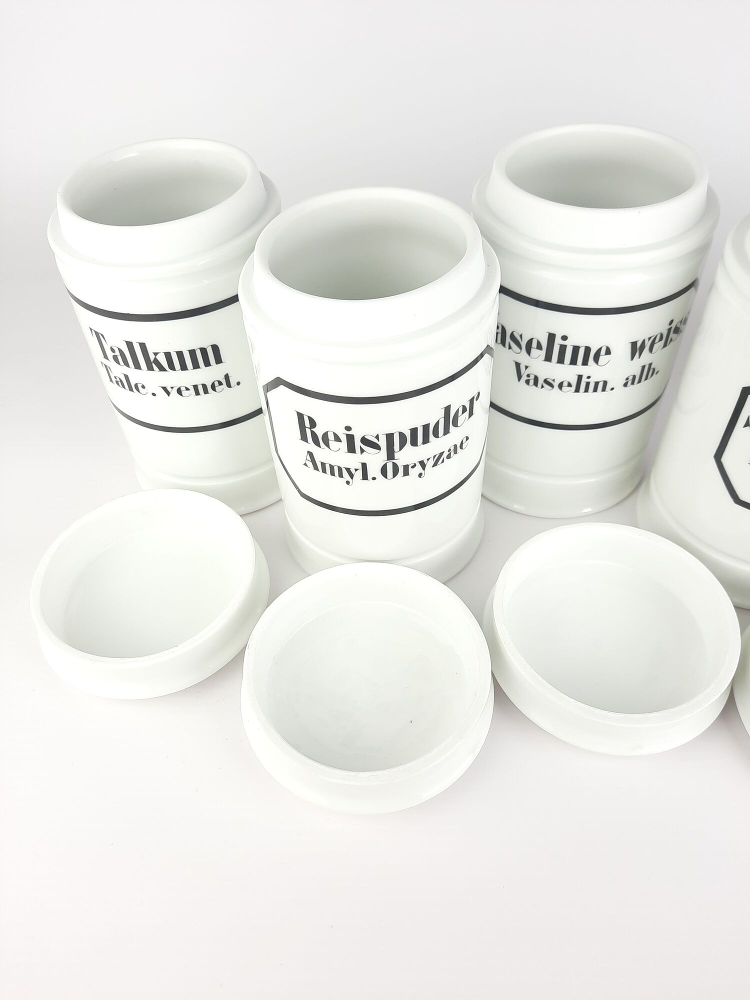 Porcelain apothecary jars