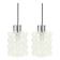Pair of Bubble Glass Pendant Lights by Helena Tynell for Limburg, 1960s
