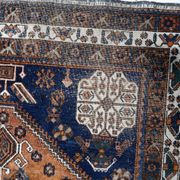 Antique Shiraz Gashkai handmade rug 155 x 207 cm 1920s