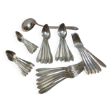 37-piece silver-plated Art Deco cutlery set