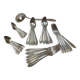 37-piece silver-plated metal cutlery set Art Deco