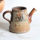 Vintage stoneware pottery, glazed ceramic jug by Jean Pierre Prudhomme.