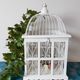 Vintage white cage for wood and metal decoration