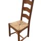 Vintage Set of 4 dining chairs oak and wicker 70's design high back