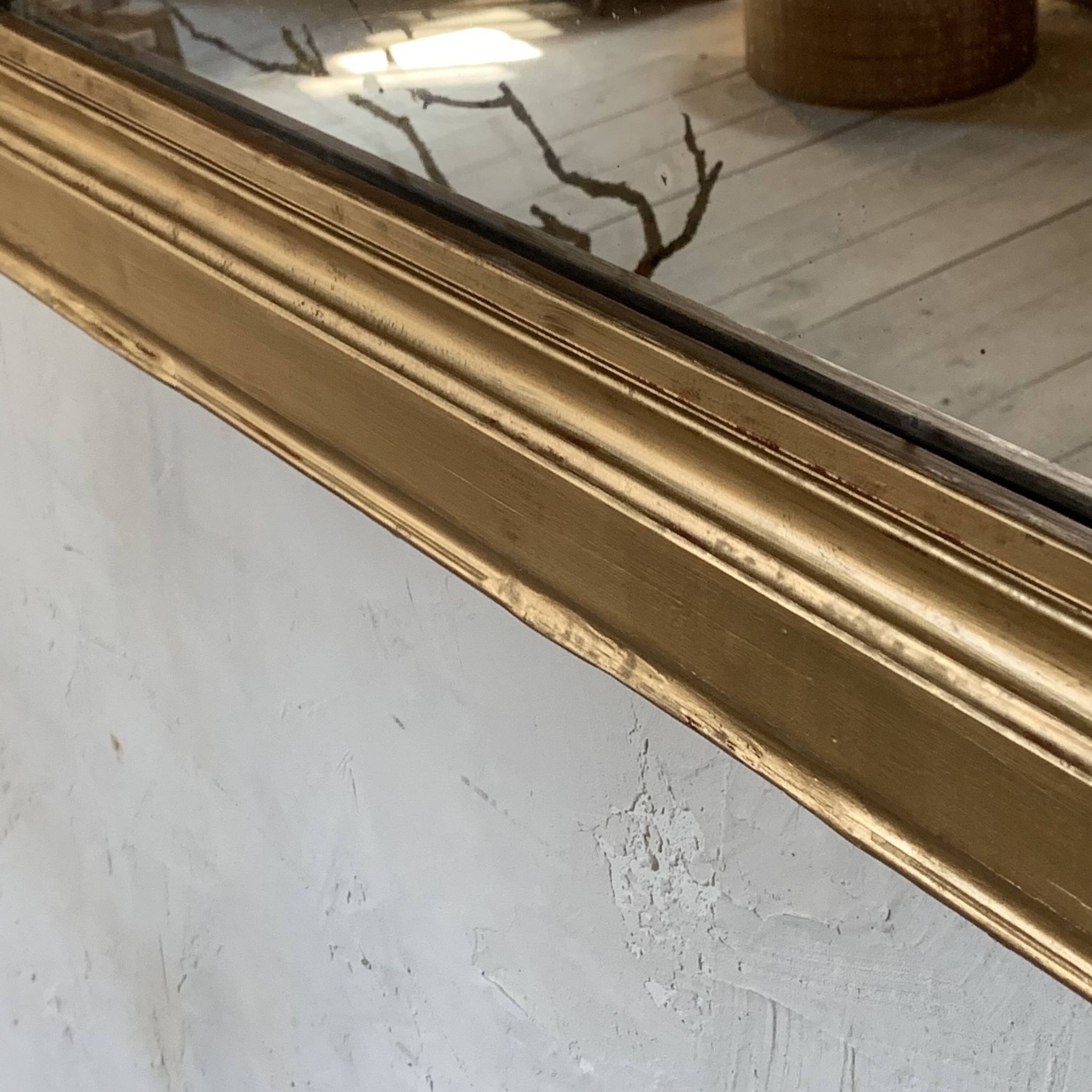 Louis Philippe overmantel fireplace mirror in gold