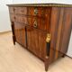 Biedermeier Chest in Walnut Veneer, Cherry, Gold Leaf & Brass, Austria, 1815
