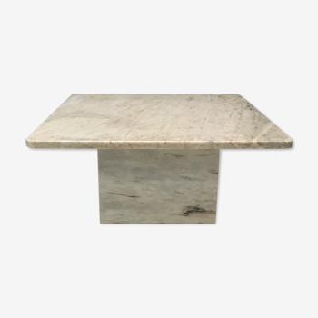 Table basse en marbre blanc des années 1970