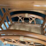 Vintage rattan side table from the 70s