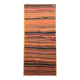 1960s Anatolian Kilim Runner, Striped Handwoven Wool Rug 125 x 363 cm
