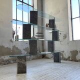 Roche Bobois stone and glass sculpture shelf 1970s