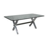 Vintage acrylic and glass dining table