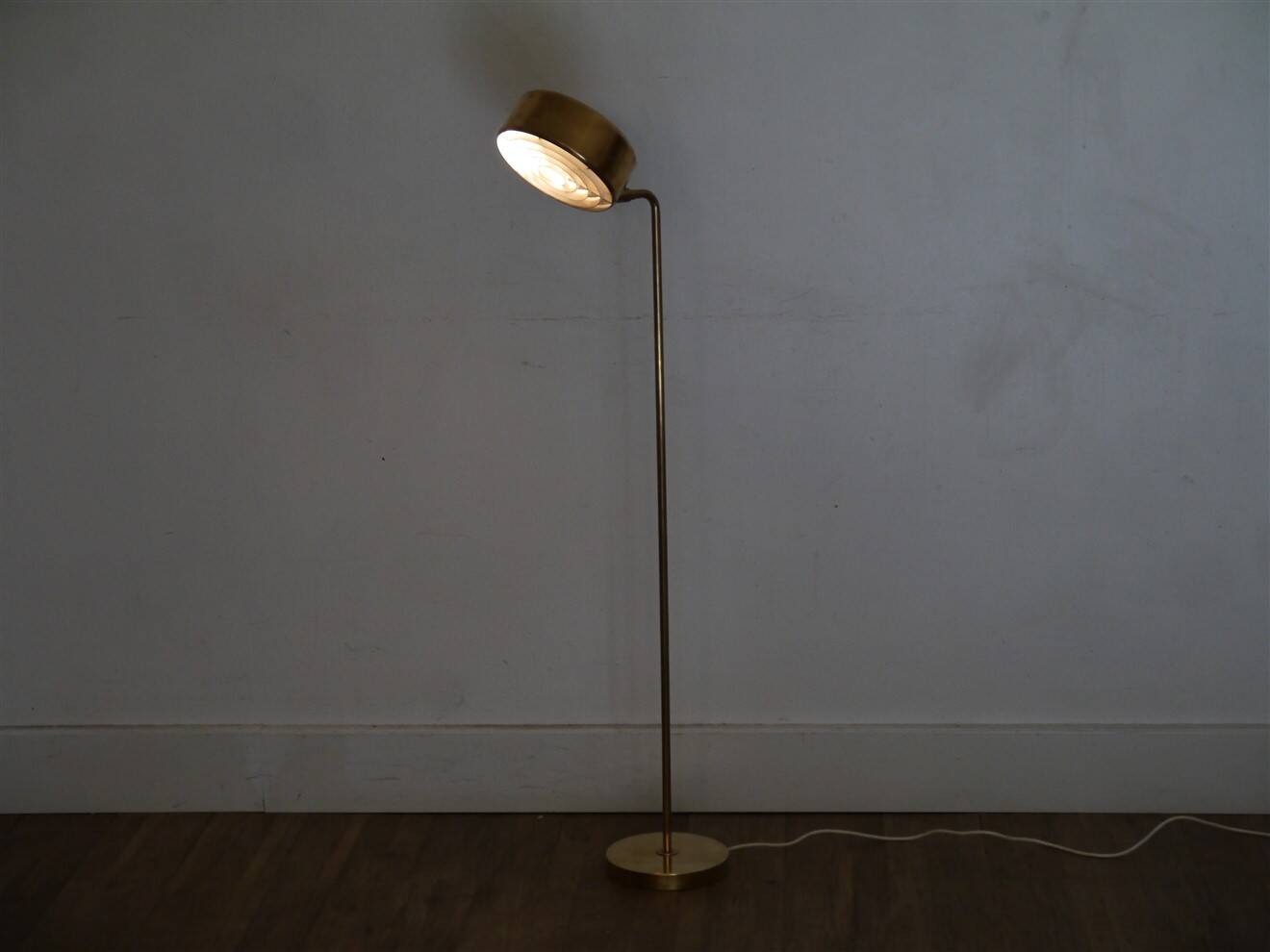 'Olympia' brass floor lamp by Anders Pehrson