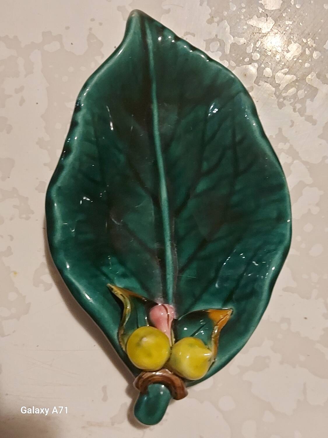 Butter dish with its Vallauris style knife