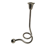 Vintage silver metal candle holder