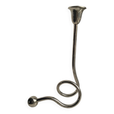 Vintage silver metal candle holder