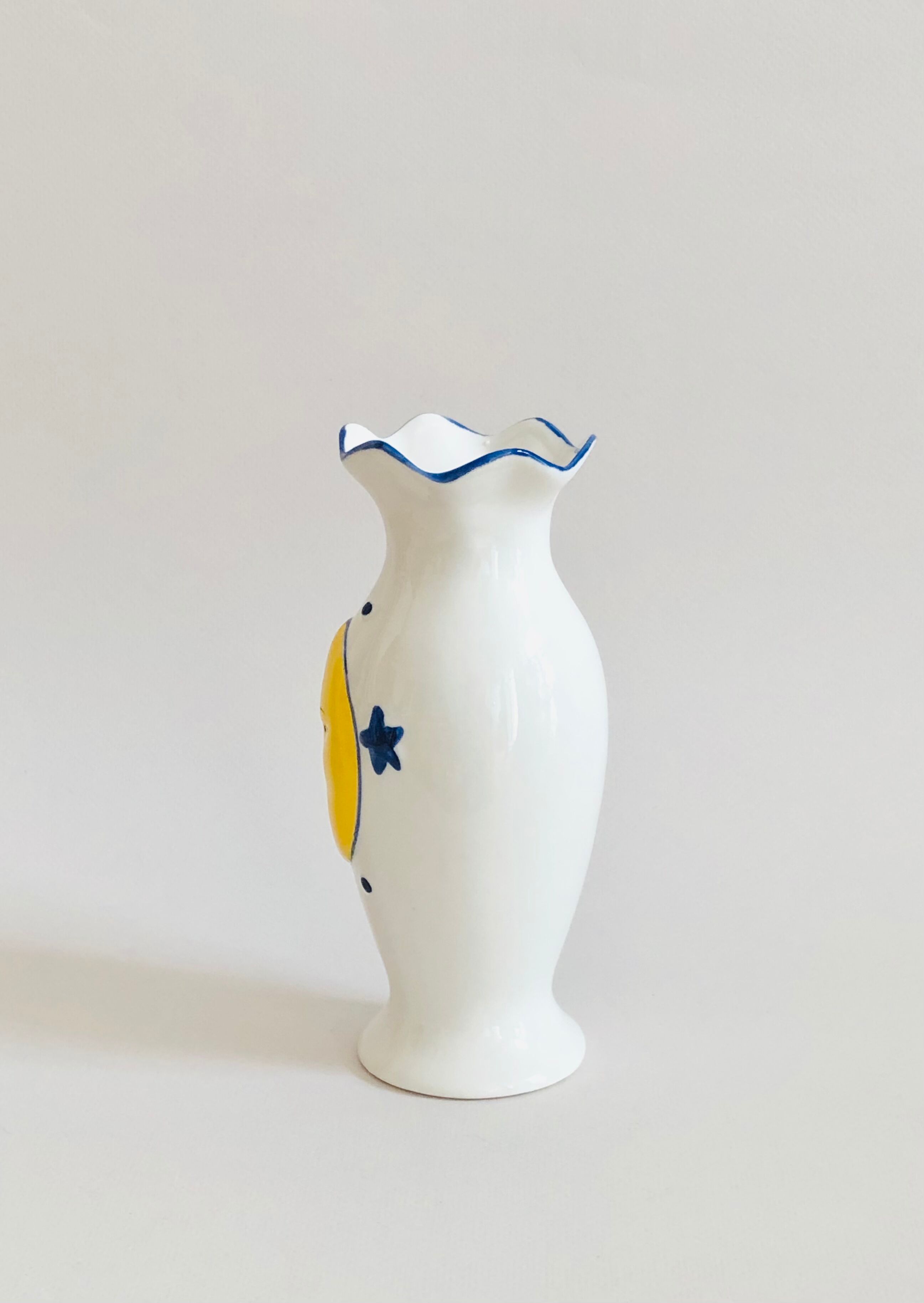 Vintage Sun & Moon Vase ceramic H17cm