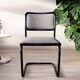 Chaise Cesca B32, noir et gris chiné, édition italienne