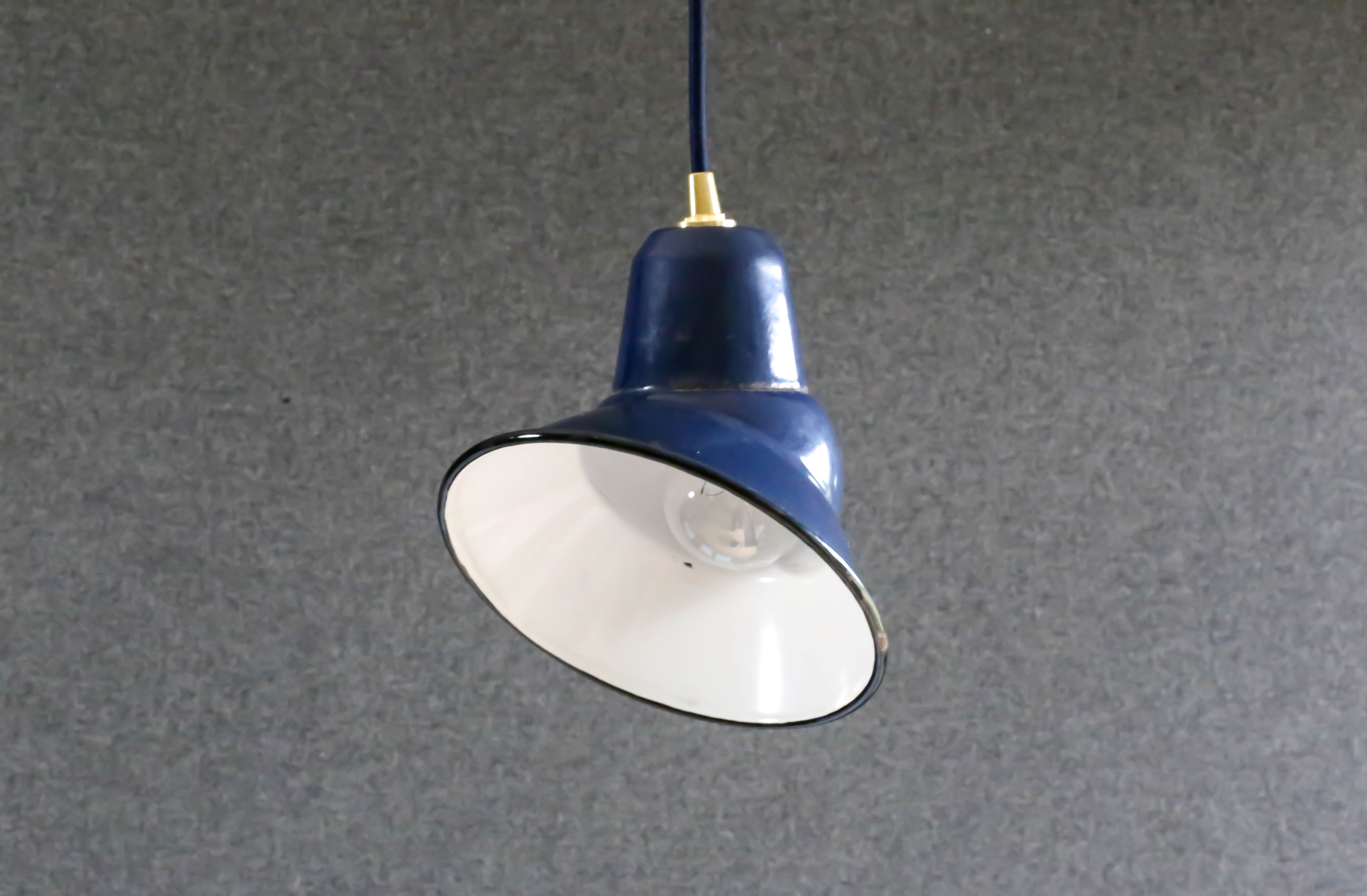 Blue industrial suspension in enamelled sheet metal with new electrical system
