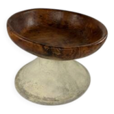 Large plate made of thuya root, Morocco, 1980s, Ø70 cm